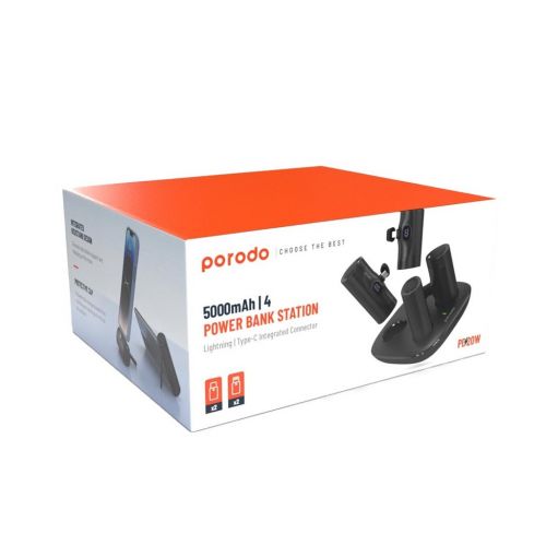 فروشگاه آنلاین نخلینو   - پاوربانک پورودو ۵۰۰۰ میلی‌آمپر ۴ عدد با 2 عدد پورت لایتنینگ 2 عدد Type-C